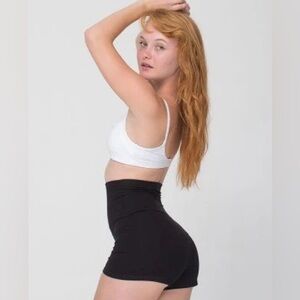 AMERICAN APPAREL || Cotton Spandex Jersey High-Waist Hot Shorts Size Medium